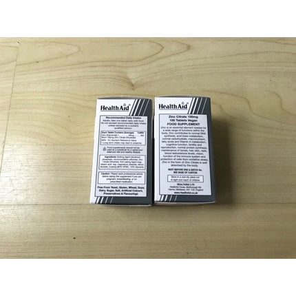 Tablete Zinc Citrat Healthaid, 100mg, vegan, 100 bucăți
