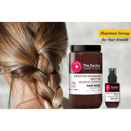 Set Îngrijire Păr, The Doctor, Keratin Arginine Biotin, Maro