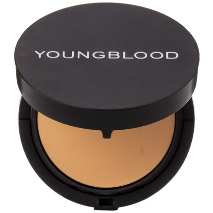 Fond de ten mineral Youngblood Clean Luxury Cosmetics, Mineral Radiance Crème Powder Foundation Toffee, compact presat