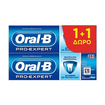 Pastă de dinți Oral-B Pro-Expert, protecție profesională, 2x75ml, albastru