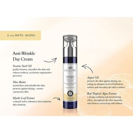 Crema Zilnică Anti-îmbătrânire Clochee Simply Organic cu Ulei de Jojoba și Extracte Vegetale, 50ml