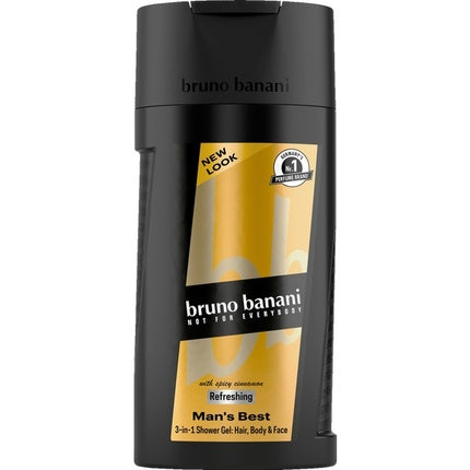 Gel de duș 3 în 1 Bruno Banani Man's Best, 250ml, negru