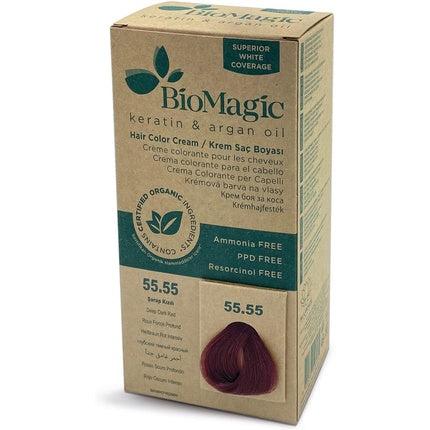 Vopsea de păr, BioMagic, 55.55 Roșu Intens, fără amoniac