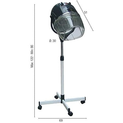 Uscător de păr pe stativ, Italian Design, D-103, negru, 2 viteze