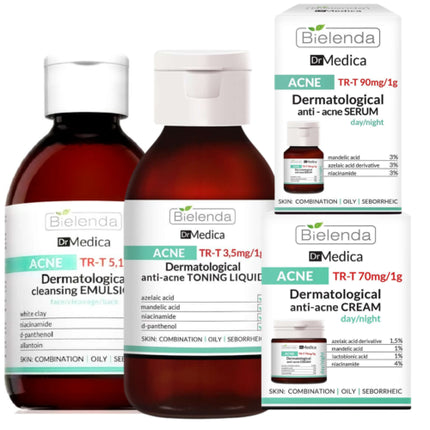 Cremă Anti-Acnee, Bielenda Dr Medica, set, maro