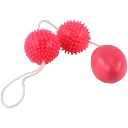 Bile Anale Baile Twist Rosu, Silicon, 30cm