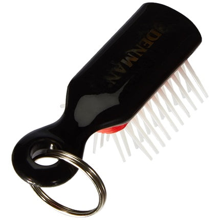 Perie mini Denman D3 Keyring cu perișori rotunzi, roșie
