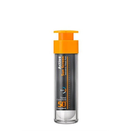 Fluid facial protector solar colorat, Frezyderm Active Sun Screen Tinted Face Fluid SPF 50, 50ml
