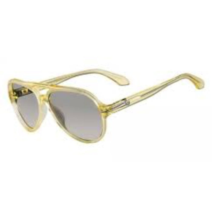 Ochelari de soare Calvin Klein Eyewear & Accessories, ramă galbenă, lentile gri