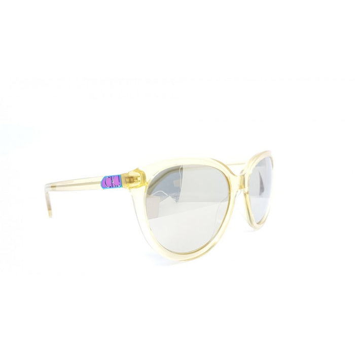 Ochelari de soare Calvin Klein, Calvin Klein Eyewear & Accessories, ramă galbenă transparentă
