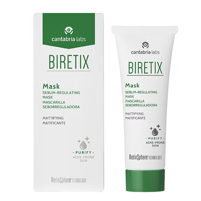 Mască de față Cantabria Labs Biretix, reglatoare de sebum, matifiantă, 25 g