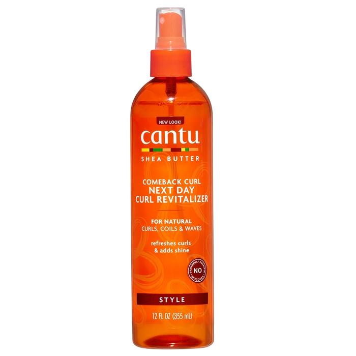 Balsam de păr fără clătire Cantu Next Day Curl, revitalizant pentru bucle, cu unt de shea, 355 ml