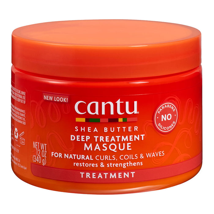 Mască de păr Cantu Shea Butter Deep Treatment Masque, reparatoare, pentru păr creț și ondulat, 340 g