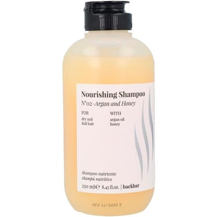 Șampon nutrițional Farmavita Backbar N.02 cu Argan și Miere, 250ml