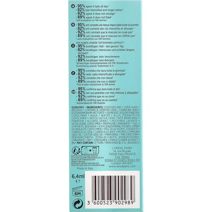 Mascara waterproof L'Oréal Paris Lash Paradise, Negru
