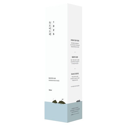 Pack facial exfoliant ROUND LAB Dokdo Mud Pack, formula naturală neîmprospătată, 100 ml