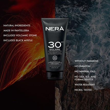 Lotiune protectie solara, Nera Pantelleria, SPF 30, 200ml, rezistenta la apa