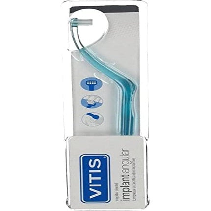 Periuță dentală Vitis Implant Angular, albastru
