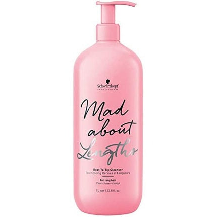 Șampon Schwarzkopf Mad About Lengths Root To Tip Cleanser, roz, 1000ml