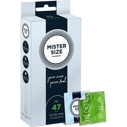 Prezervative, Mister Size, Ultra Thin, 47mm, set 10 bucati