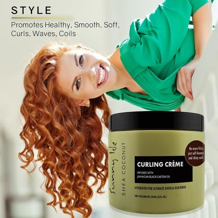 Crema de stilare păr, Sunny Isle, Shea Coconut Curling Cream, 16oz, 498g