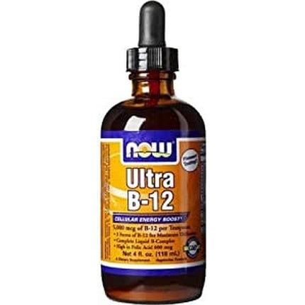 Supliment Vitamină B-12, Now Foods, Ultra Liquid, 118ml, sticlă ambalată
