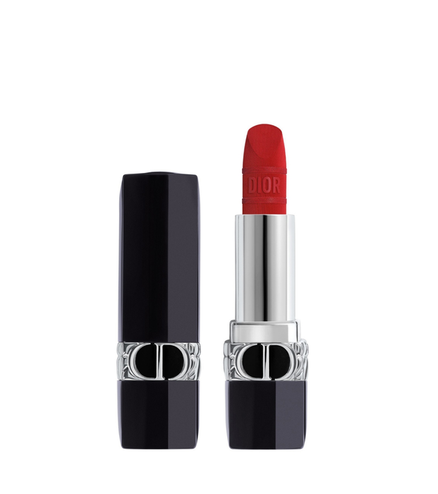 Ruj cremos Christian Dior Dior Rouge, finisaj satinat mat, nuanța Roșu iconic, 3,5 g