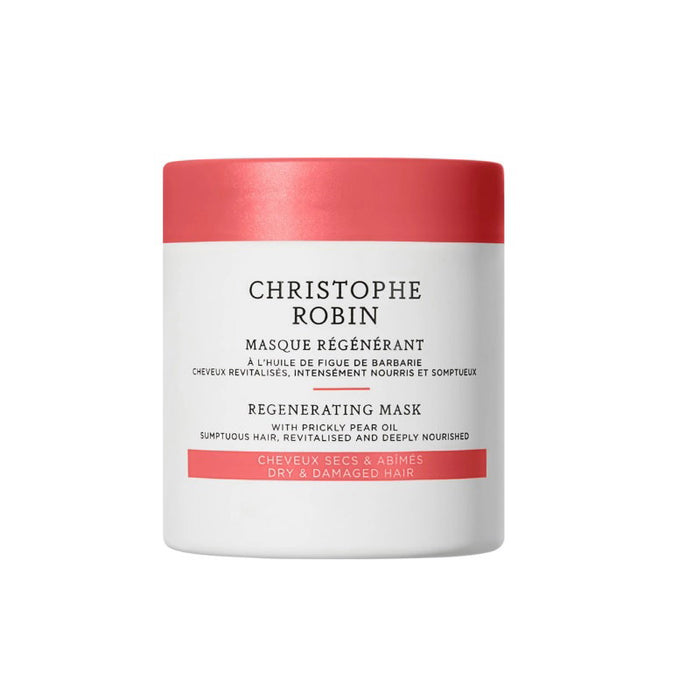 Mască de păr Christophe Robin Regenerating, pentru păr uscat și deteriorat, cu ulei de smochin de barbarie, 100 ml