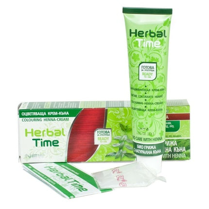 Crema colorantă pentru păr Herbal Time, Henna Coloring Cream 75ml