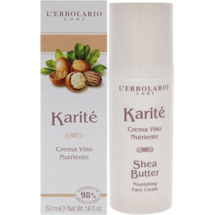 Crema de față nutritivă L'Erbolario Karité, 50ml