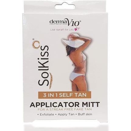 Manusa aplicatoare autobronzanta, Derma V10, Solkiss 3-in-1
