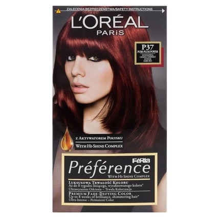 Vopsea de păr, L'Oreal Paris Feria Preference P37 Pure Plum Power