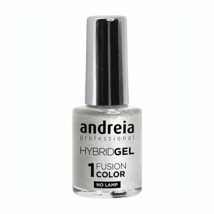 Lac de unghii Andreia Hybrid Fusion H85, Argintiu Metalizat, 10.5ml