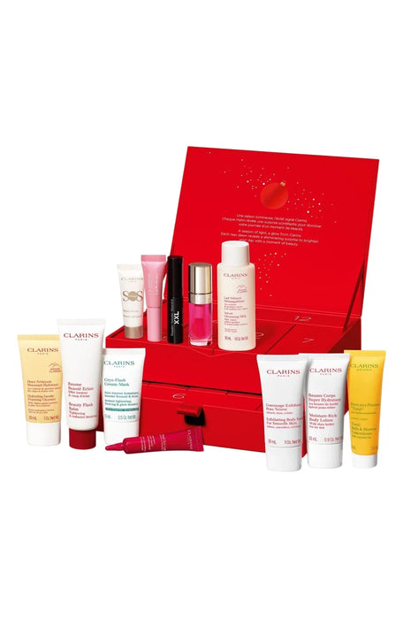 Set de îngrijire a pielii Clarins Calendarul de Advent, 12 buc
