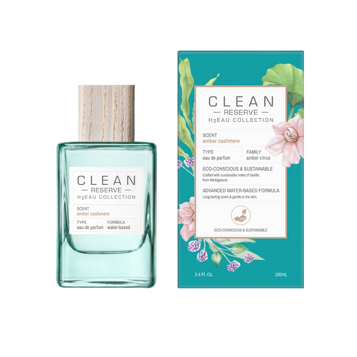 Apă de parfum Clean H2Eau Amber Cashmere, unisex, 100 ml