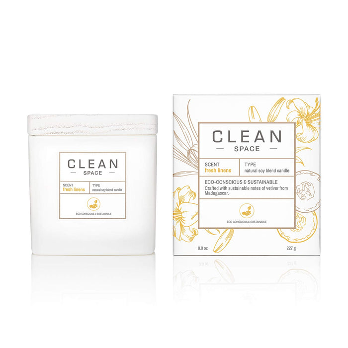 Lumânare parfumată Clean Space Fresh Linens, 227 g