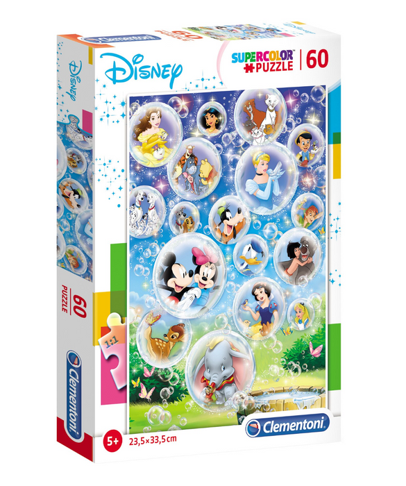 Puzzle Clementoni Disney Classic, 60 de piese, de la 5 ani, 23,5 x 33,5 cm