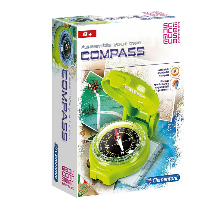 Kit de asamblat Clementoni Science Museum Compass, busolă, 8+