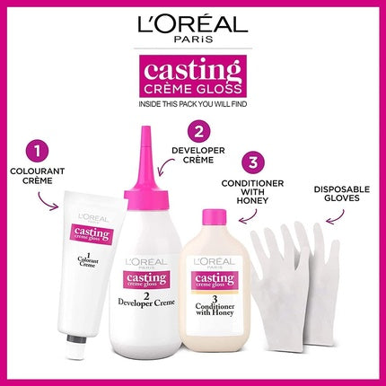 Vopsea de păr, L'Oréal, Casting Creme Gloss, Peanut Mochaccino