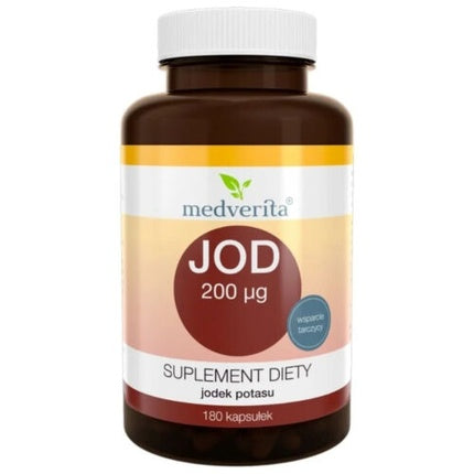 Medverita Iodine Potassium Iodide, Supliment de Dietă, Iodură de Potasiu, 180 Capsule
