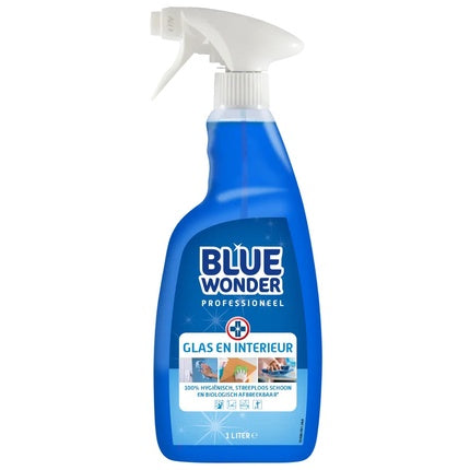 Spray Curățare Geamuri Interioare Blue Wonder Professional 1L