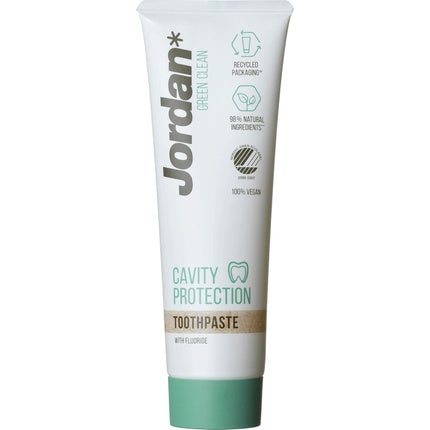 Pastă de dinți, Jordan, Green Clean, protecție carii, 100% vegan