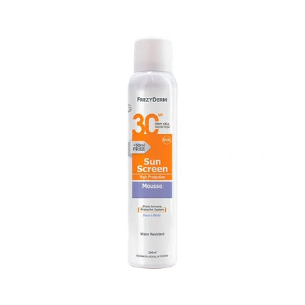 Frezyderm Sun Screen Mousse SPF 30, alb, spumă, 200ml