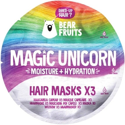 Mască păr hidratantă Bear Fruits Magic Moisturizing, 3x20ml