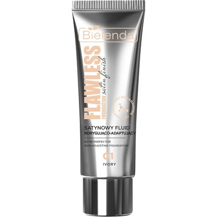 Fond de ten Bielenda Flawless Foundation Satin 01 Ivory, 30g