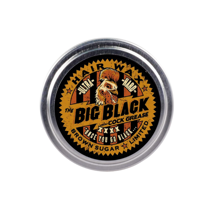 Pomadă de coafat Cock Grease Ultra Hard The Big Black XXXX, fixare puternică, pentru definiție și textură, 100 g