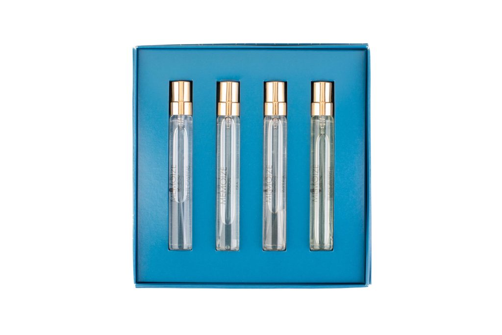 Set de parfumuri Memoize Collection I: White Castitas + Era + Imperia + Black Avaritia, unisex, 4 x 7,5 ml