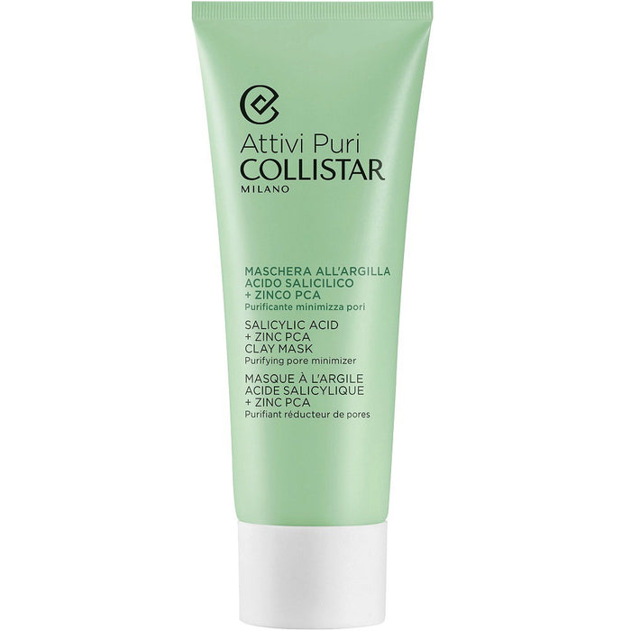 Mască de argilă Collistar Attivi Puri, purifiantă, cu acid salicilic și zinc PCA, 75 ml