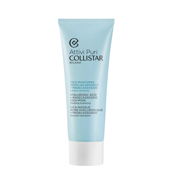 Mască cremă Collistar Attivi Puri Hyaluronic Acid + Madecassoside Cica-Mask, hidratantă, pentru față, 75 ml