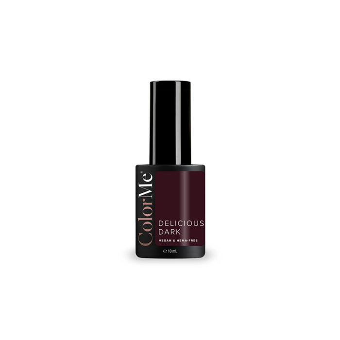 Ojă semipermanentă ColorMe Cosmetics Delicious Dark, gel, nuanța Delicious Dark, vegană, fără HEMA, 10 ml